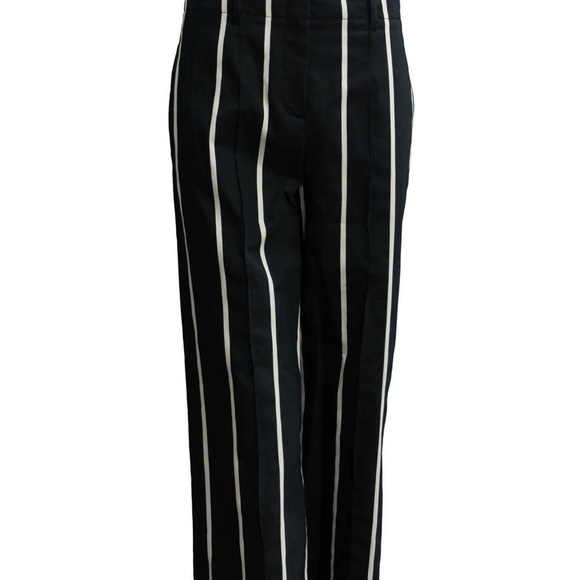 Luisa Cerano Pants - Luisa Cerano Cropped Pants Size 6 Black and White